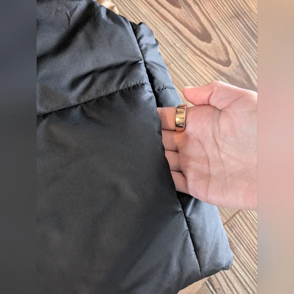 Black & Brown Reversible Zip Up Puffer Vest - Picture 7 of 7